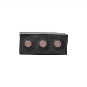 Downlight Spot LED Sobrepor Powerus 6W 38° Branco Quente 3000K IRC90 Preto - Nordecor