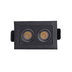 Downlight Spot LED Embutir Powerus 4W 38º Branco Quente 3000K IRC90 Preto - Nordecor