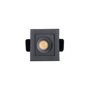 Downlight Spot LED Embutir Powerus 2W 15° Branco Quente 3000K IRC90 Preto - Nordecor
