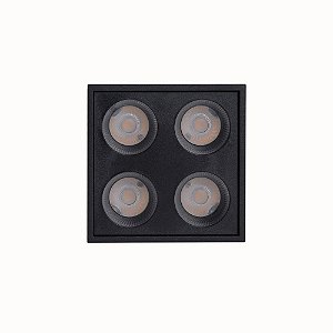 Downlight Spot LED Sobrepor Powerus 8W 38° Branco Quente 3000K IRC90 Preto - Nordecor