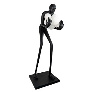 Luminária de Coluna Mez Lop 1,77m 5*E27 Branco Quente 3000K Preto - Nordecor