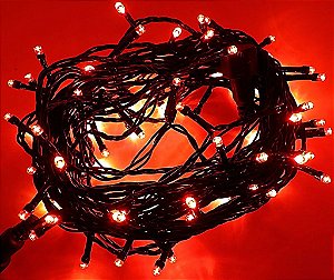 Cordão de LED FIXO 500L 31V 50M Blindado Vermelho Tomada M/F Fio Verde (2024)