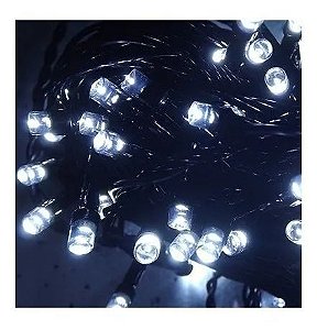 Cordão de LED FIXO 100L 220v 10M Blindado Branco Frio Tomada M/F Fio Verde  - RDL102068-3 (2024)
