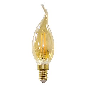 Lâmpada Led C35 Vela Biquinho Filamento 4w E14 Decorativa