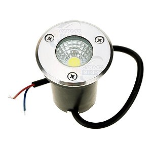 Spot Balizador LED de Chão 3W Mini para Piso Branco Quente 3000K
