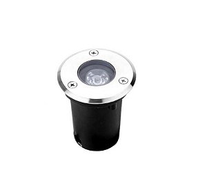 Spot Balizador LED de Chão 1W para Piso Branco Quente 3000K
