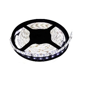 Fita Led 5050 12v Rolo 5 Metros Sem Silicone Branco Frio 6000K