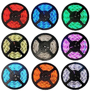 Fita Led 5050 RGB 12v Rolo 5 Metros Siliconada