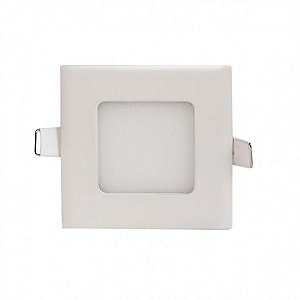 Plafon Led de Embutir 3w Quadrado 10x10 Natural 4000K