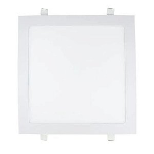 Painel LED de Embutir 24w Quadrado 30x30 Branco Quente 3000K - Vluz