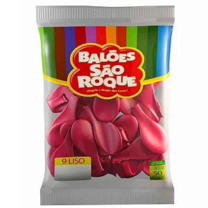 Balão Liso N°9 Rosa Pink Pacote com 50 - São Roque
