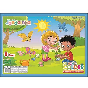 Bloco Criativo Colorê - 8 Cores - 32 Folhas - Jandainha - Jandaia