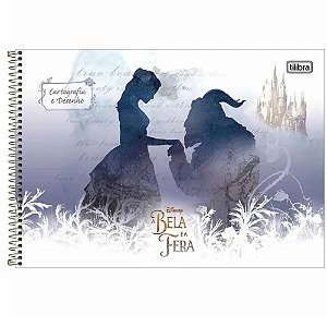 Caderno Espiral Cartografia A Bela e a Fera 80 Folhas - Tilibra