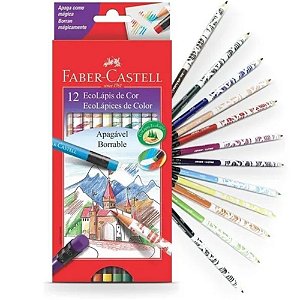 Ecolápis De Cor Apagável Com 12 Cores - Faber-Castell