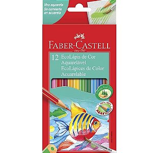 Lapis De Cor Ecolápis Aquarelável 12 Cores - Faber Castell