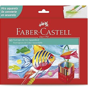 Lápis de Cor Aquarelável EcoLápis  Com 60 Cores - Faber-Castell