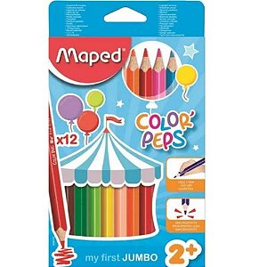 Lápis De Cor Jumbo Color Peps 12 Cores - Maped