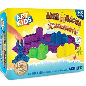 Kit Areia Mágica Castelinhos Art Kids 400g - Acrilex