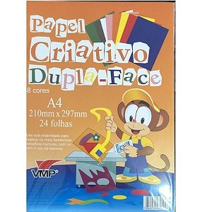 Papel Criativo Colorido Dupla Face A4 24 Folhas - VMP