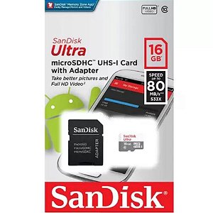 Cartão De Memória SDHC Ultra 16 GB - Sandisk
