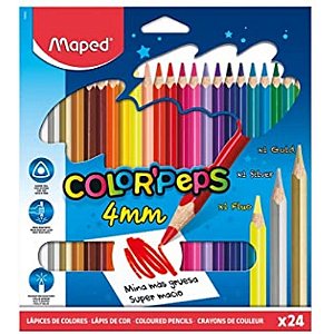 Lápis De Cor Triangular Color Peps 24 Cores 4 mm- Maped