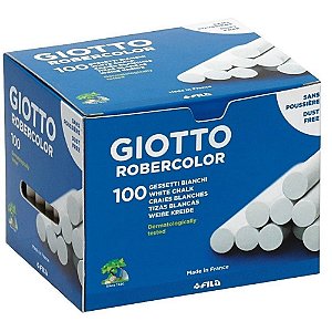 Giz Escolar Giotto Robercolor Hipoalergênico Branco C/100