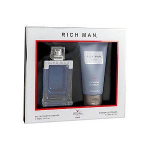 Kit Rich Man for Men Eau de Toilette 100ml e Shower Gel 150ml - Paris Bleu