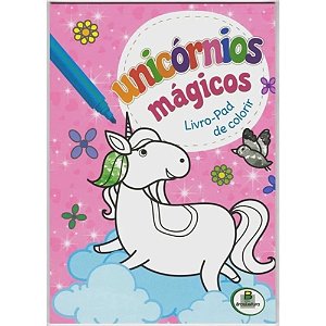 Livro - Unicornios Magicos - Livro-pad de Colorir (Rosa)