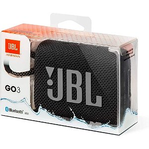JBL-  GO 3 Preta Caixa De Som Bluetooth