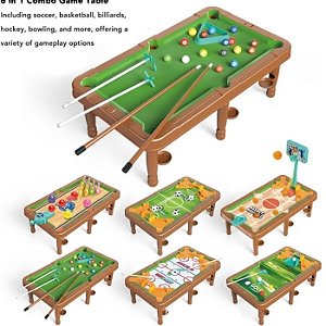 Jogo de Bilhar Multifuncional 6 em 1