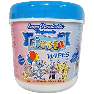 Lenço Umedecido Fiesta Azul 400 Folhas