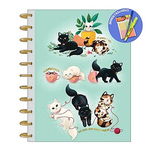 Caderno Tilidisco Purrfect Cats 10 Matérias 160 Folhas - Tilibra