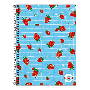 Caderno Espiral Capa Dura 1 Matéria Pepper Feminino 80 Folhas - Tilibra