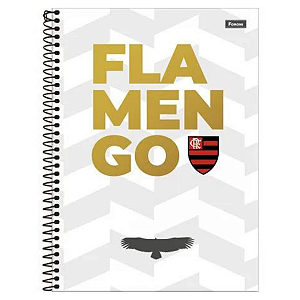 Caderno Capa Dura Espiral Flamengo 80 Folhas - Foroni