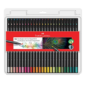 Lápis de Cor EcoLápis Supersoft 50 Cores Multicolorido - Faber-Castell