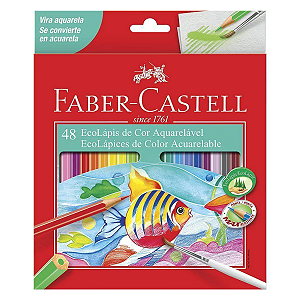 Lápis De Cor Ecolápis Aquarelável 48 Cores - Faber-Castell
