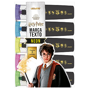 Marca-Texto Harry Potter Estojo Com 5 Cores - Leonora