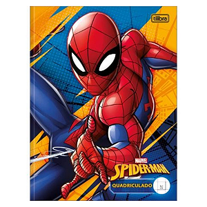 Caderno Brochura Quadriculado 1x1cm Spider Man 40 Folhas - Tilibra