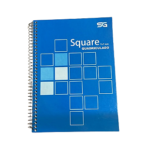 Caderno Quadriculado Espiral Capa Dura 80 Folhas 7x7mm Azul - Sidgraph