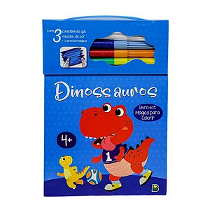 Livro-Kit Mágico Para Colorir: Dinossauros