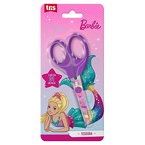 Tesoura Escolar Barbie Lamina Decorada 13cm - Tris