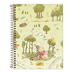 Caderno Colegial Pooh 1 Matéria 80 Folhas - Tilibra