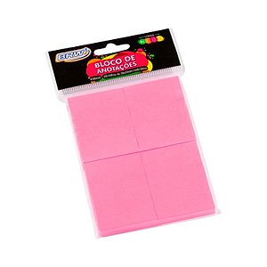 Bloco Smart Notes Rosa Neon 100 folhas 38x51 4 Blocos - BRW