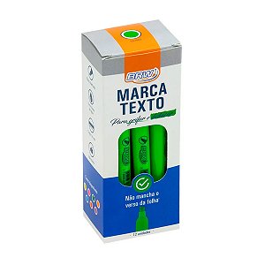 Marca Texto Verde Caixa c/12 Unidades - BRW