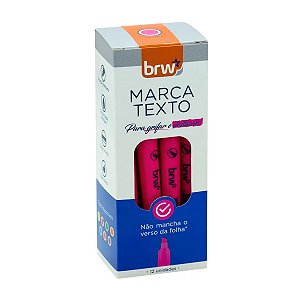 Marca Texto Rosa Caixa c/12 Unidades - BRW