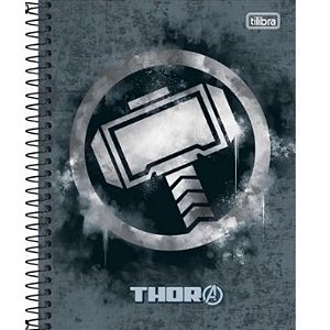 Caderno Universitário Colegial Avengers -1 Matéria 80 Folhas - Tilibra
