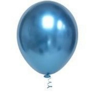 Bexiga Balão Redonda Platino 10  Azul  25 Unidades - Pic Pic