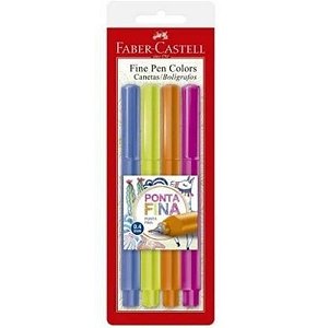 Caneta Fine Pen 0,4 Mm Cartela Com 4  Faber - Castell