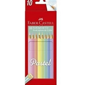 Lápis De Cor Ecolápis Pastel 10 Cores - Faber Castell