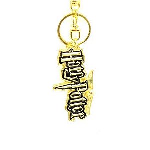Chaveiro Metal Logo E Pomo De Ouro - Harry Potter Original